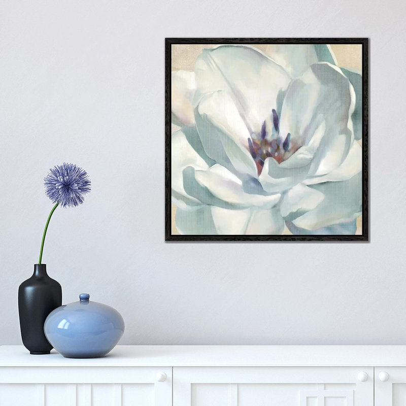 Iridescent Bloom II 1 Piece Wall Art on Canvas, 45.72 cm H x 45.72 cm W, Black Framed Canvas