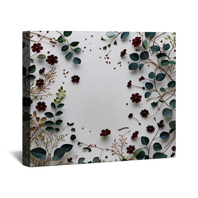 Arrangement floral toile tendue avec châssis - décoration murale florale en plusieurs tailles