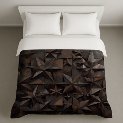 Housses de couette à étoiles en métal bronze