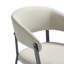 Chaise de salle à manger rembourrée en cuir avoine Belle Modern-1065379686