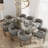 Boucle Barrel Dining Side Chairs With Arms-429762951-429762969
