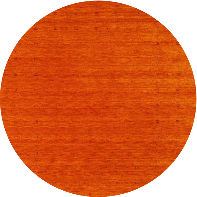 Tapis abstrait rouge, Rond 4 pi