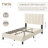 Upholstered Platform Bed Frame with Adjustable Headboard, Strong Wooden Slat Support, No Box Spring Needed and Easy Assembly-480060267-480060265