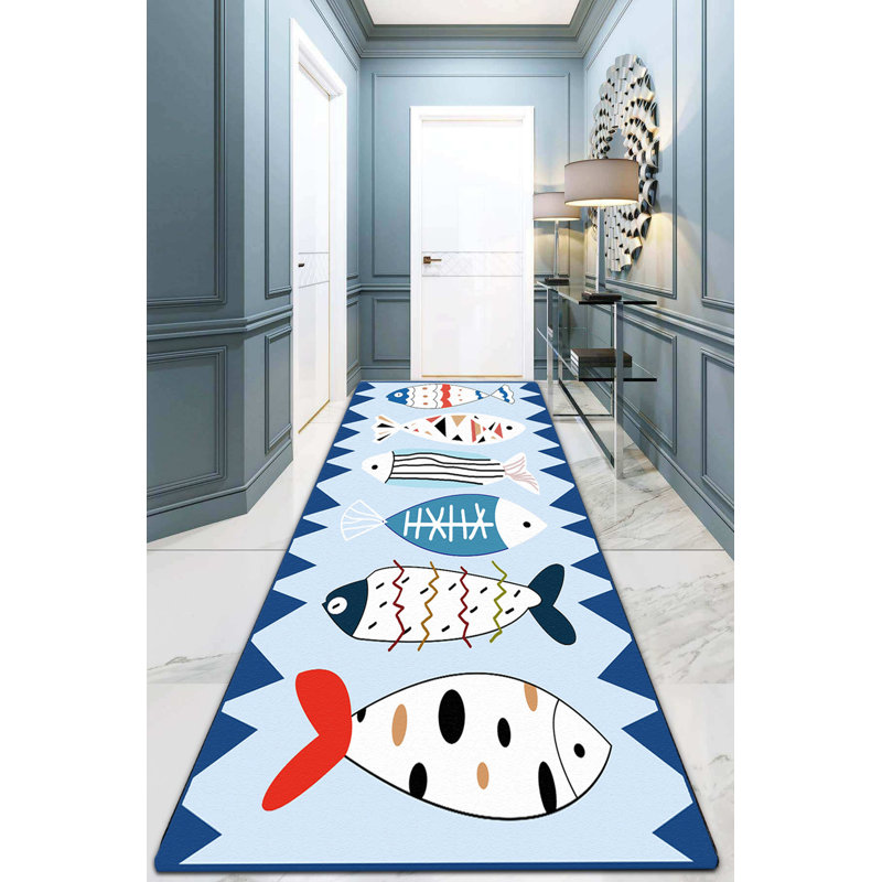 Antibacterial Hall Carpet, 100% Polyester, 39.4 x 78.7 inches | Non-Slip Underside, 0.4 in Pile Height | Washable by Machine, Durable Dot Base | Perfect for High Traffic Areas, Easy to Clean and Maintain