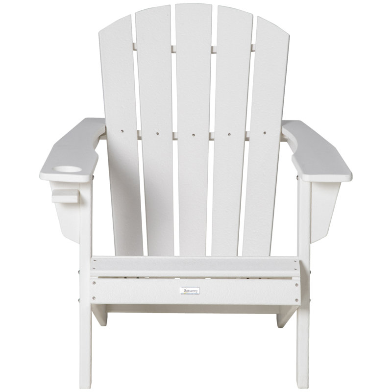 Chaise Adirondack avec porte-gobelet Outsunny