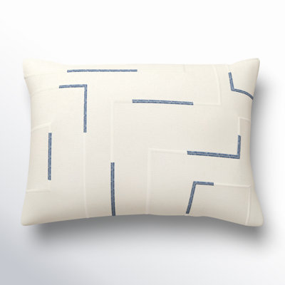 Odile Geometric Cotton Lumbar Throw Pillow