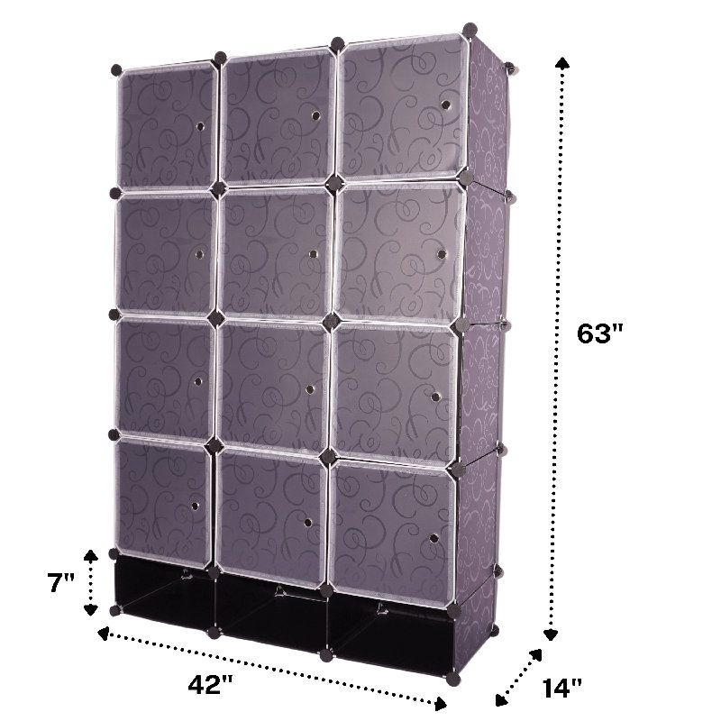 Organisateur de rangement pour garde-robe portatif Rebrilliant