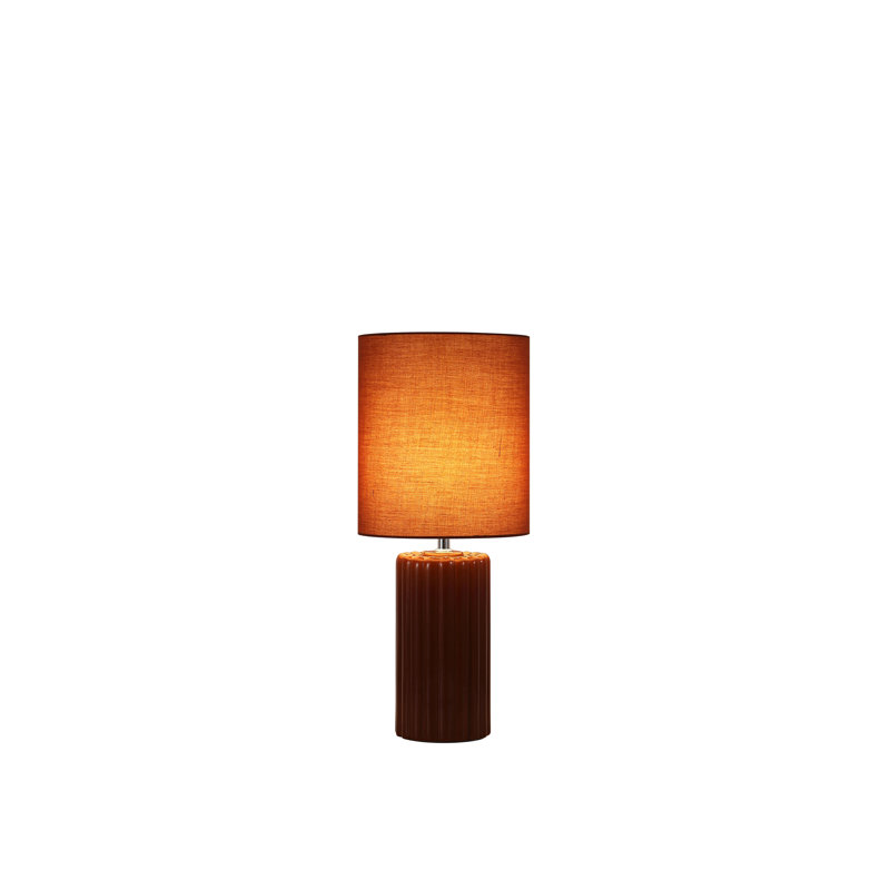 Bracan Ceramic Table Lamp, 31" H x 22" W x 22" D, Burnt Orange