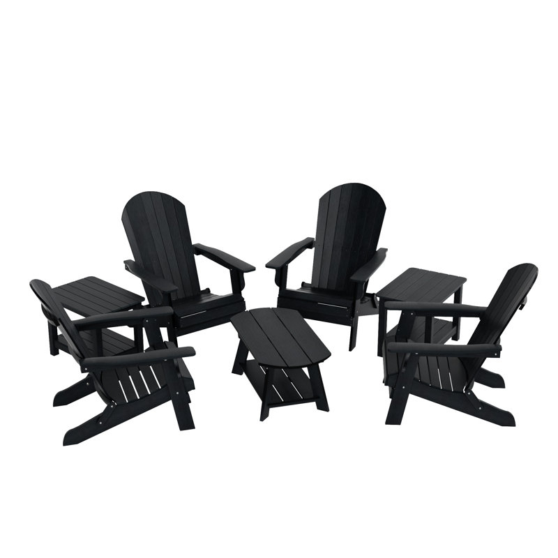 Arrlo 4 - Person Patio Conversation Set, Black