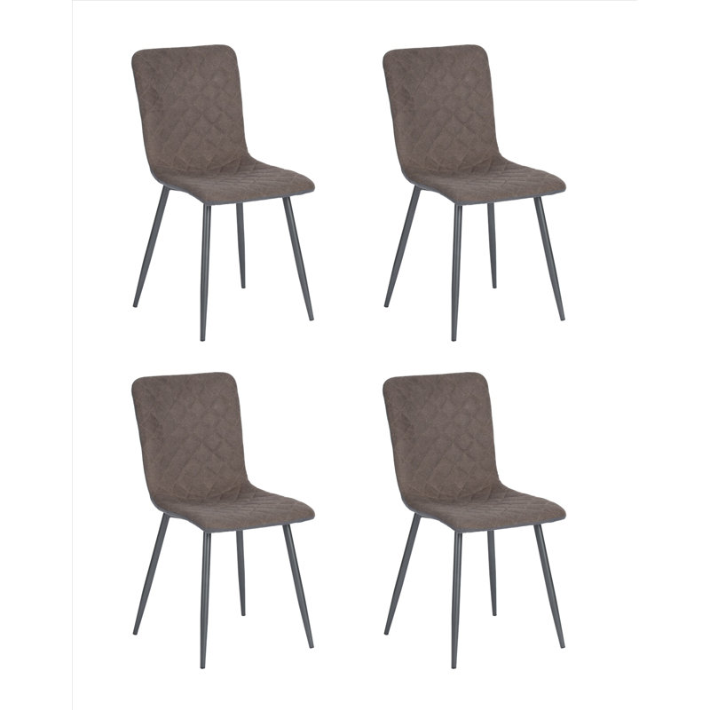 Candelaria 48cm H Metal Side Chair in Beige, Brown