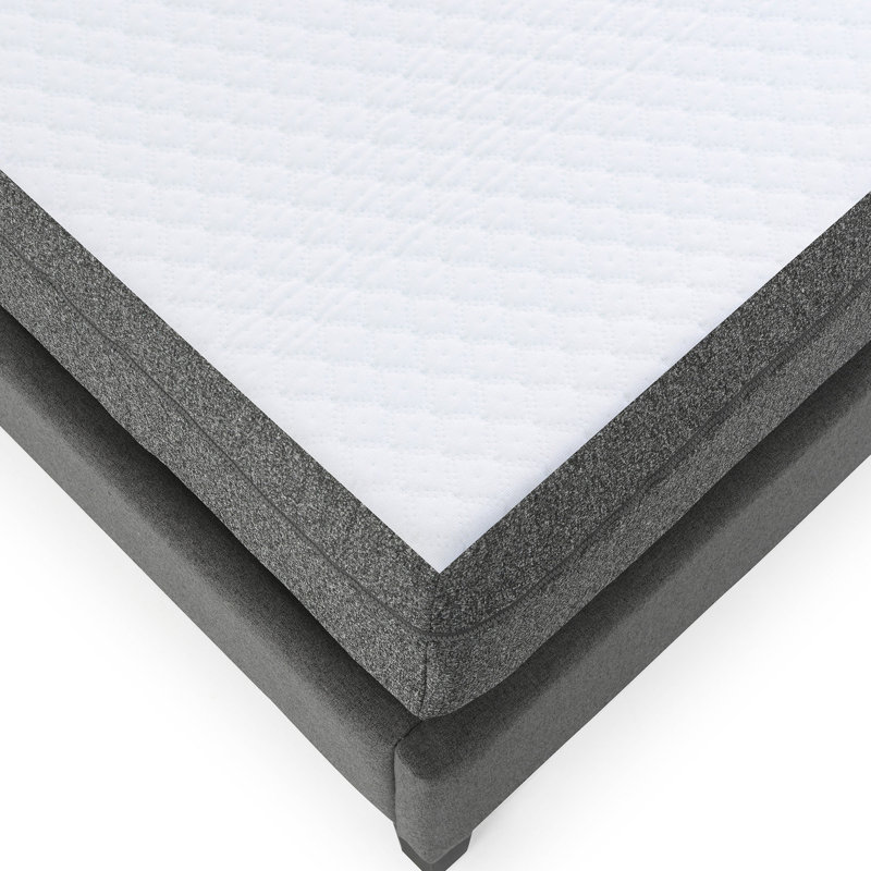 Grand matelas en mousse à mémoire de forme de 8 po avec support de bord et grille d'aération, gel pour nuits fraîches, confort ferme, housse lavable, taille approuvée et sommeil plus frais, soutien de la hanche, machine