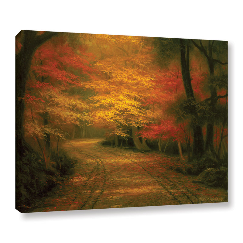 « Autumn Path »-reproduction d’art sur toile, H 24 po x l 32 po x P 2 po, Toile tendue