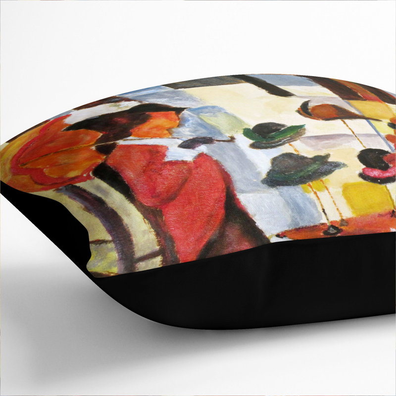 Square Cushion, 40cm H x 40cm W x 15cm D, Black