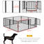 Panel Steel Pet Barrier With Door-94282651