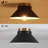 1-Light Black And Gold Flush Mount Light