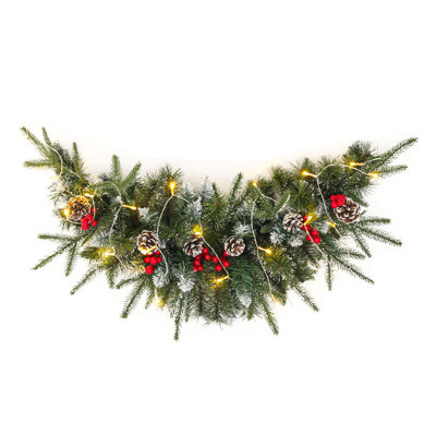 Lighted Faux Garland with Lights