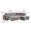 Corner Sofabed with Storage and Ottomans-115828343-121846816