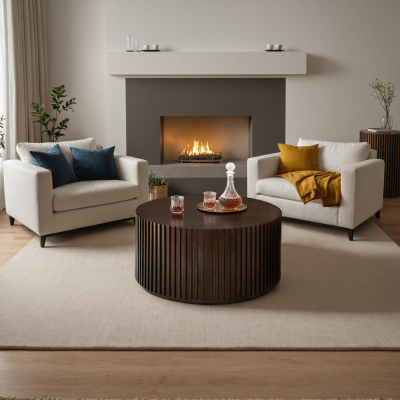 Table basse Chilmonik, Noyer foncé
