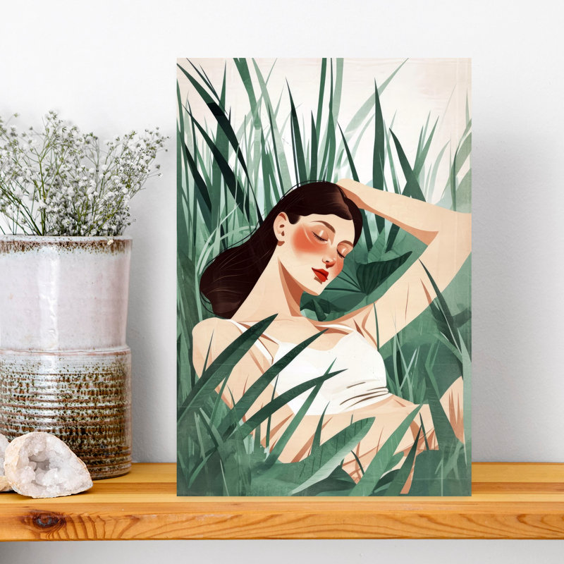 «Dreamy Summer Relaxation Dreamy Peaceful Retro Nature Summer», art mural, H 18 po x l 12 po