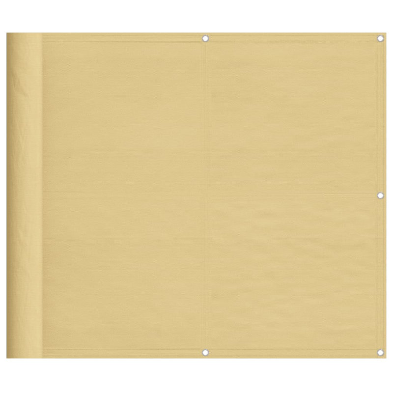 Écran de balcon 100% polyester Vidaxl Oxford, Sable, L 196,9 po x P 35,4 po