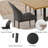 66.9" Butterfly Leaf Pedestal Dining Table Set, Extendable Kitchen Home Table With 6 Dining Chairs-1350367126