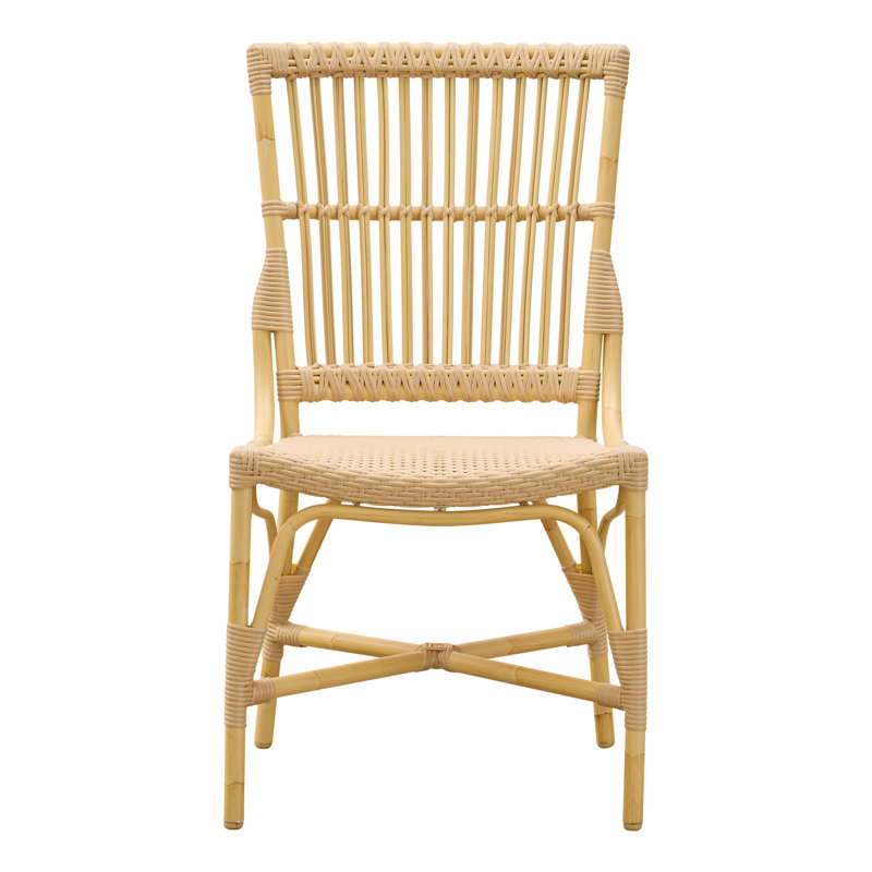 Chaise de patio d'extérieur empilable Abdulai, Naturel