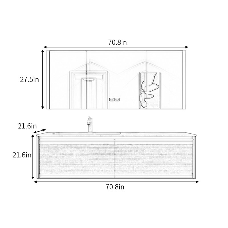 Applin, 21.6" H x 70.8" W x 21.6" D