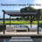 Replacement Canopy For Outdoor Pergola 13X10 Ft - Gray , Protected, Easy Installation Sunshield, Water Repellent, Setup