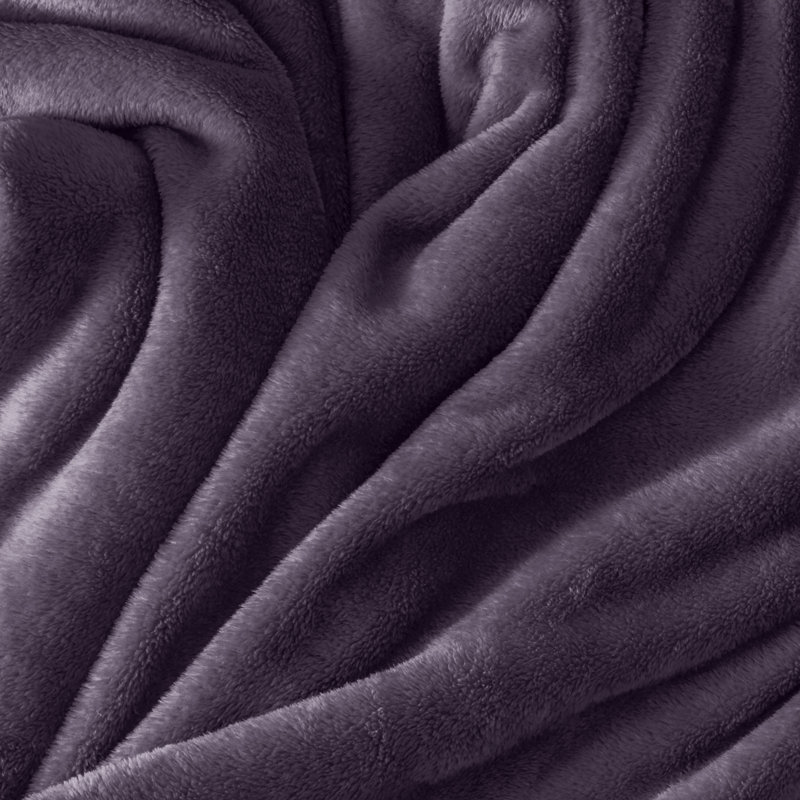 Couverture polaire Bare Home, Aubergine, Double / grand