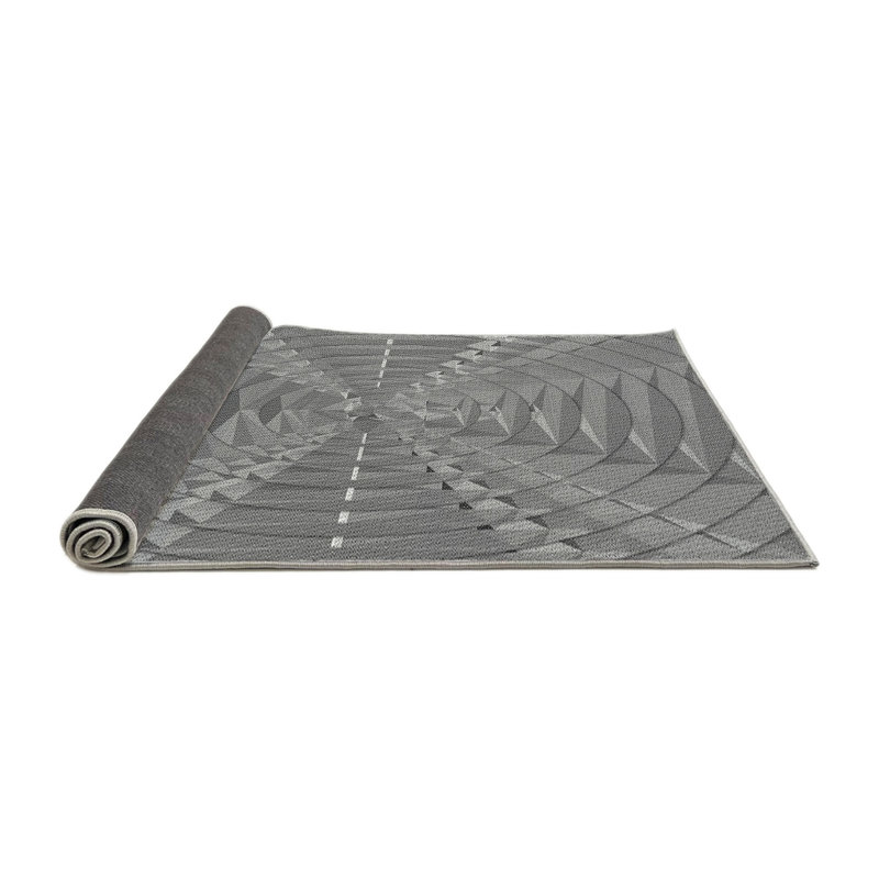 Tapis gris, Rond 5 pi