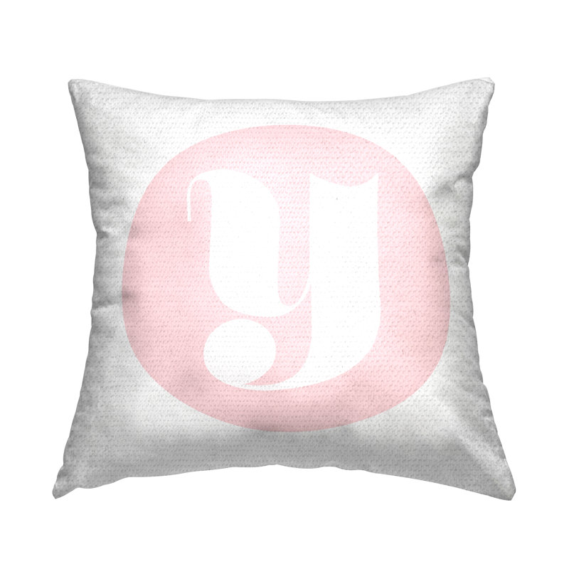 Coussin décoratif intérieur / extérieur rose, Y