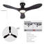 Ventilateur de plafond discret en bois massif avec éclairage DEL et télécommande-1364771463-1364771483-1364771486