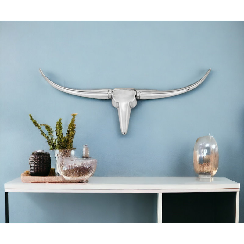 10" Silver Buffed Aluminum Decorative Wall Sculpture