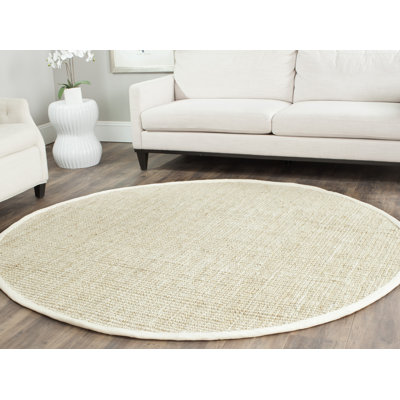 Debroh Natural Fiber Hand Woven Jute Solid Color Rug