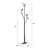 Steel Freestanding 8 - Hook Coat Rack with Elegant Marble Base, Rectangular Tube Tree-Shaped Style