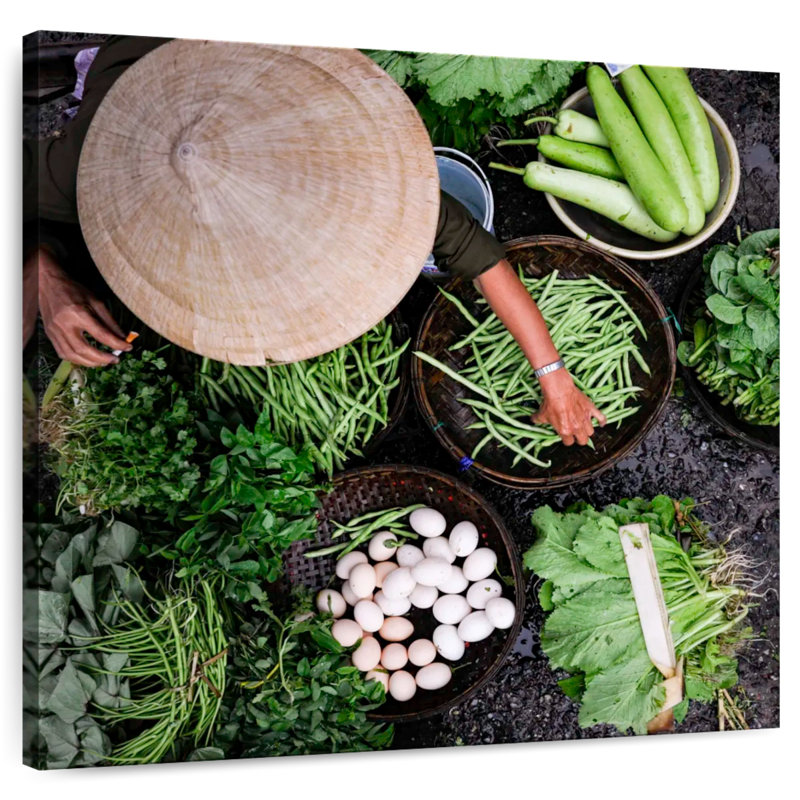 Yarlin Vietnamese Vegetable Market, 10" H x 10" W