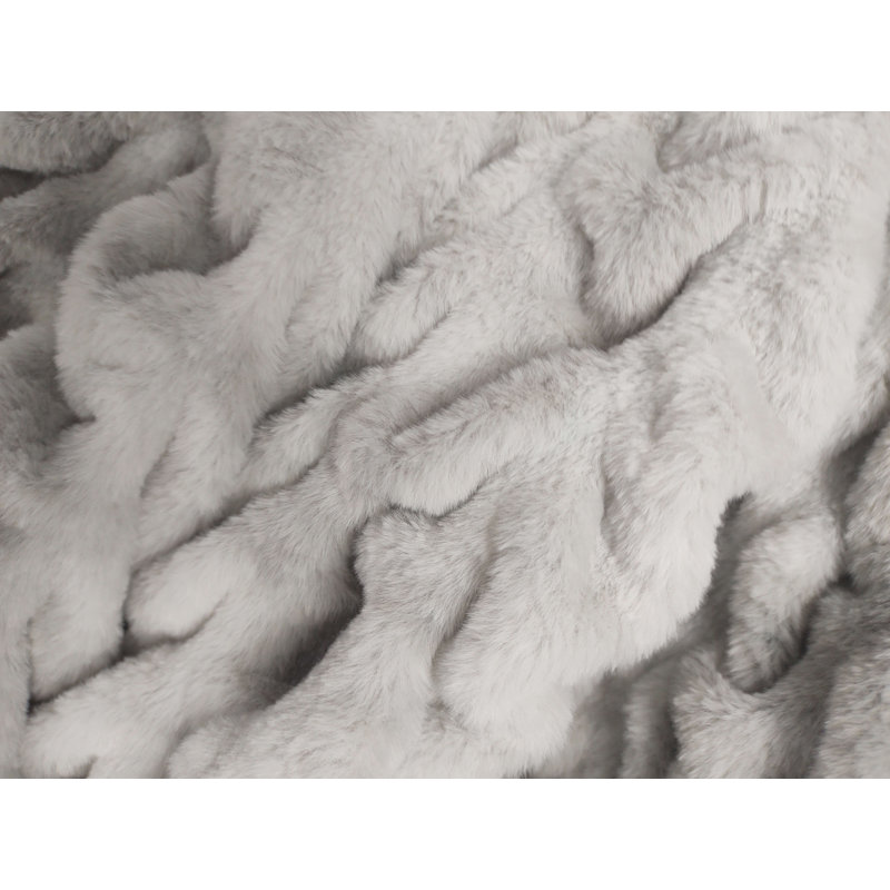 Marcita Knitted Throw Blanket, Grey