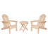 Candias Solid Wood Folding Adirondack Chairs with Table Set