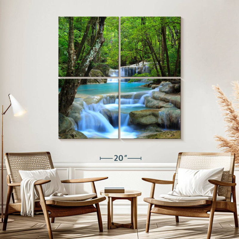 Chutes d'eau d'Erawan, H 57 po x l 57 po