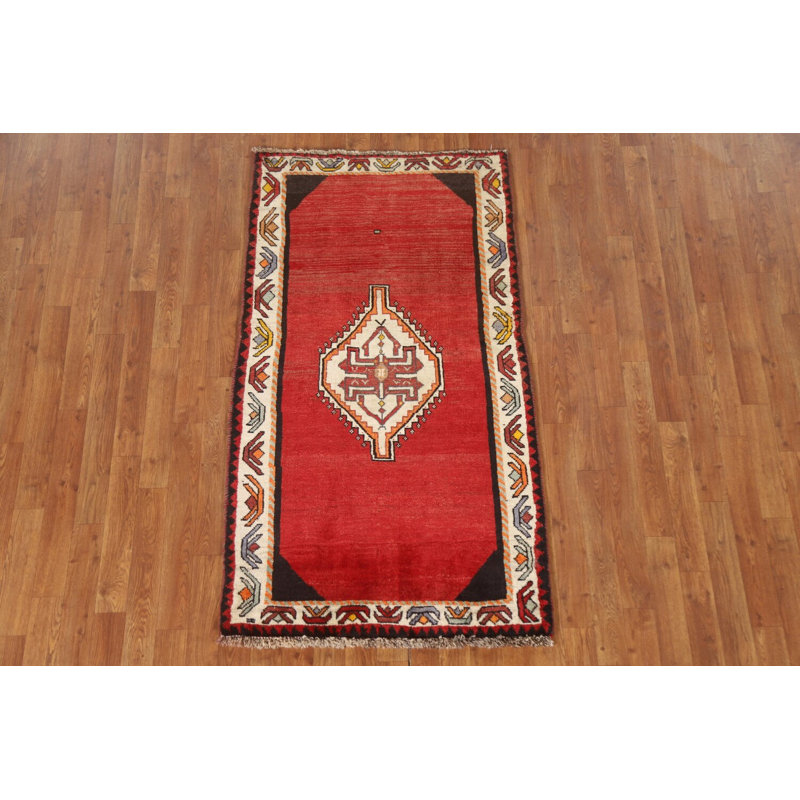 Tapis traditionnel géométrique rouge 3 x 5