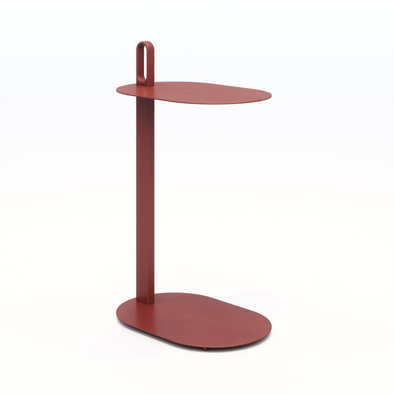 Table de bout en acier 29 po Alden, Rouge
