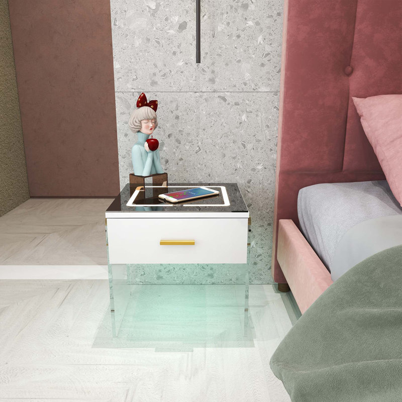 Table de bout Lakyna, Blanc