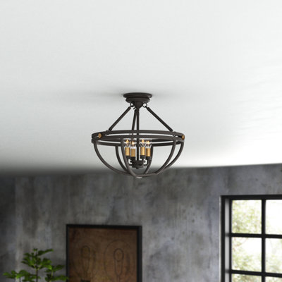 Plafonnier semi-encastré 4 lumières 15,75 po