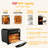 16QT Air Fryer Oven Combo, Convection Oven, Fast Preheat & Cooking, Fits 9-inch Pizza, Digital Display & Precise Temperature Control, Stainless Steel, Easy to Clean.