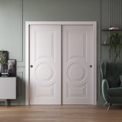 Portes de garde-robe coulissantes pour garde-robe coulissantes en bois massif 1801