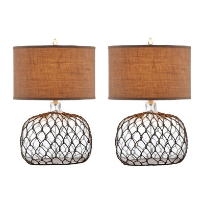 Lampe de table en verre