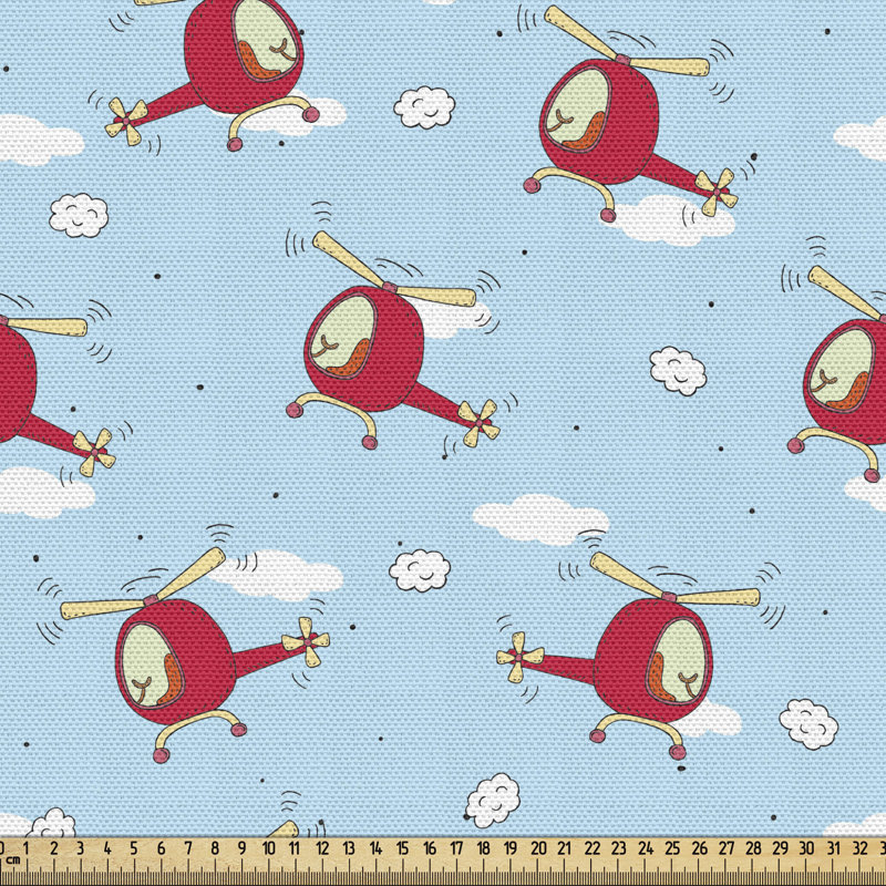 Tissu de dessin animé Ambesonne, l 58 po x L 108 po