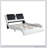 Faux Leather Upholstered Platform Bed Frame With Led Lighting ,Bluetooth Connection To Play Music /RGB Control,Backrest Vibration Massage,Curve Design, Wood Slat Support, No Box Spring Needed