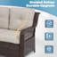 Chaises de patio pivotantes et rotatives en osier avec table (6 pièces, beige)-1747092799-1747092792
