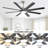 66 Inch Large Ceiling Fan With Dimmable Led Light 8 ABS Blades Smart Remote Control Reversible DC Motor For Living Room-1560166557-1560166558